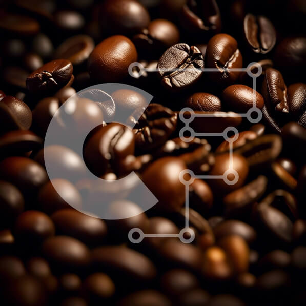 Σετ των 2 Intra Συλλεκτικό Ξύλινο Παζλ Plywood  4mm - Κοντινό πλάνο κόκκων καφέ - σκούρο φόντο Σε Ξύλινο Κουτί - Διαστάσεις: 10x10 cm – 25 κομμάτια