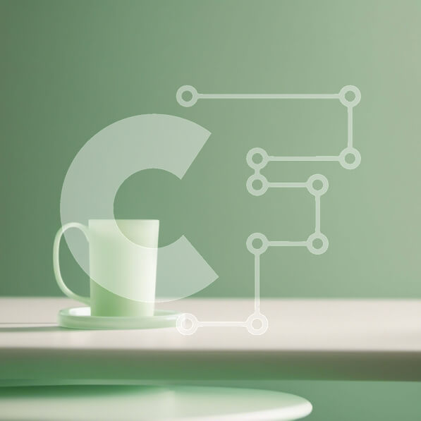 Σετ των 2 Intra Συλλεκτικό Ξύλινο Παζλ Plywood  4mm - Πράσινο φλιτζάνι καφέ στο άδειο λευκό τραπέζι Σε Ξύλινο Κουτί - Διαστάσεις: 10x10 cm – 25 κομμάτια