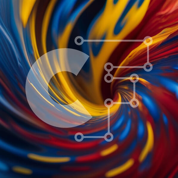 Intra Συλλεκτικό Ξύλινο Παζλ Plywood  4mm - Δονούμενη αφηρημένη σπειροειδής δίνη χρώματος Σε Ξύλινο Κουτί - Διαστάσεις Puzzle: 10x10 cm – 25 κομμάτια