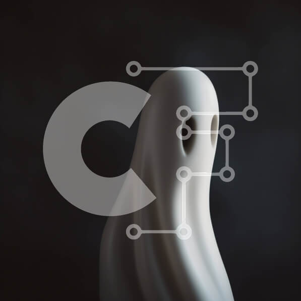 Intra Συλλεκτικό Ξύλινο Παζλ Plywood  4mm - Λευκό ειδώλιο σε σχήμα φαντάσματος σε σκούρο φόντο Σε Ξύλινο Κουτί - Διαστάσεις Puzzle: 10x10 cm – 25 κομμάτια