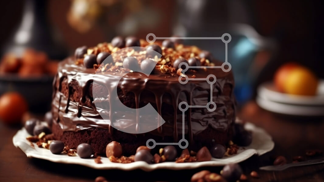 Σετ των 2 Intra Συλλεκτικό Ξύλινο Παζλ Plywood  4mm - Αφεθείτε στον πλούτο του κέικ σοκολάτας μας με σοκολάτα και ξηρούς καρπούς Σε Ξύλινο Κουτί - Διαστάσεις: 10x10 cm – 25 κομμάτια