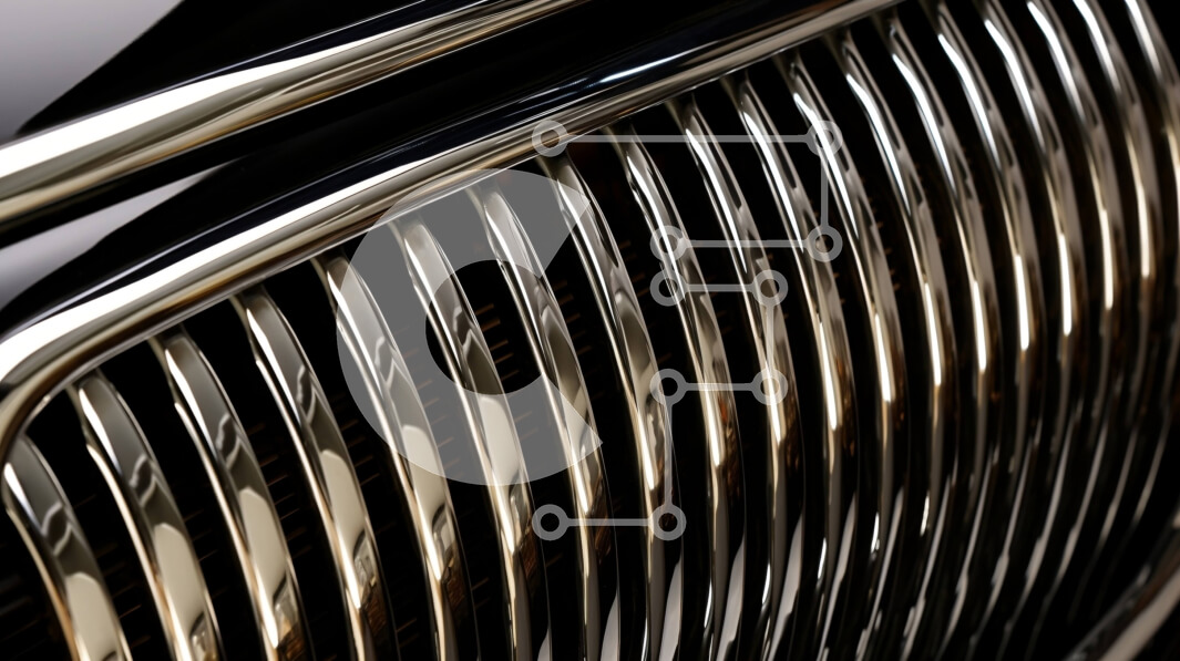 Intra Συλλεκτικό Ξύλινο Παζλ Plywood  4mm - Κομψή εικόνα ενός μαύρου αυτοκινήτου με κομψή σχεδίαση και τόνους χρωμίου Σε Ξύλινο Κουτί - Διαστάσεις Puzzle: 10x10 cm – 25 κομμάτια