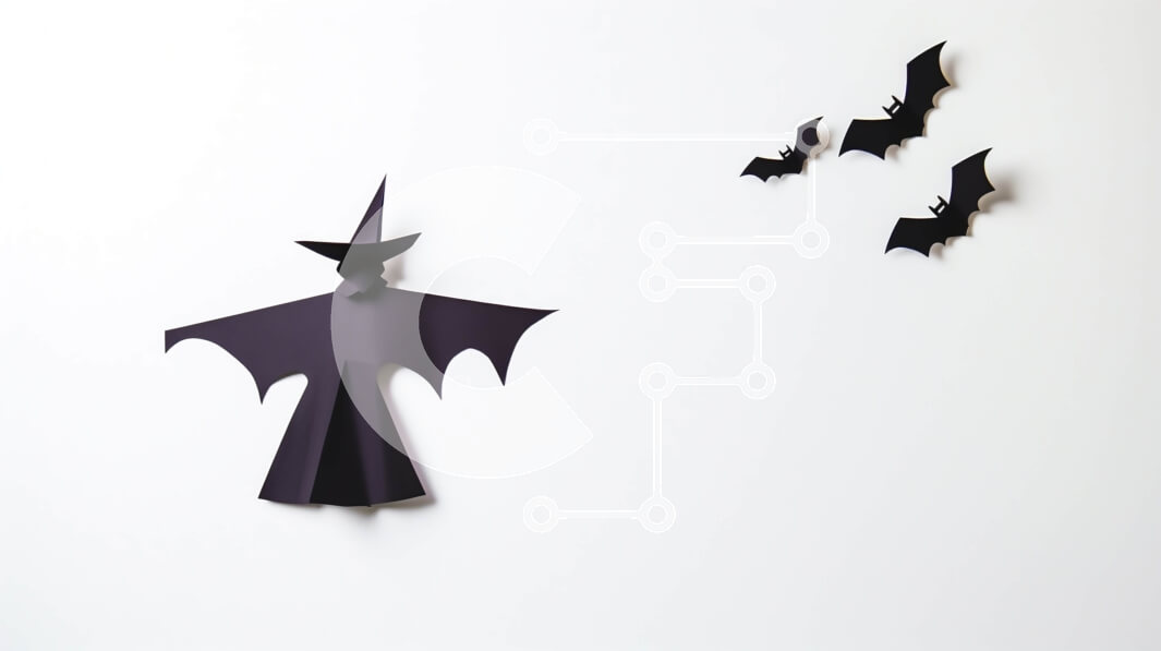 Intra Συλλεκτικό Ξύλινο Παζλ Plywood  4mm - Διακόσμηση τοίχου αποκριών με νυχτερίδες και μάγισσες Σε Ξύλινο Κουτί - Διαστάσεις: 10x10 cm – 25 κομμάτια