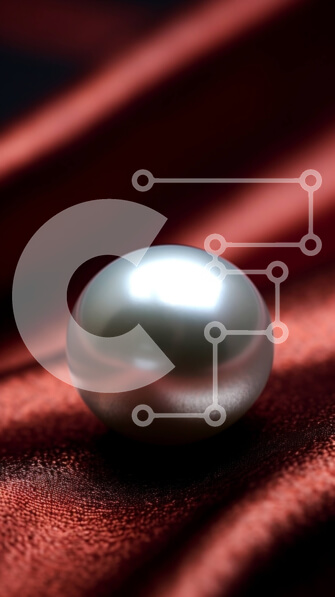 Intra Συλλεκτικό Ξύλινο Παζλ Plywood  4mm - Όμορφη εικόνα ενός λευκού μαργαριταριού σε ένα κόκκινο σατέν πανί Σε Ξύλινο Κουτί - Διαστάσεις: 10x10 cm – 25 κομμάτια