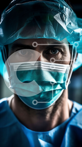 Intra Συλλεκτικό Ξύλινο Παζλ Plywood  4mm - Σοβαρός άνδρας χειρουργός με πλήρη εξοπλισμό Σε Ξύλινο Κουτί - Διαστάσεις Puzzle: 10x10 cm – 25 κομμάτια