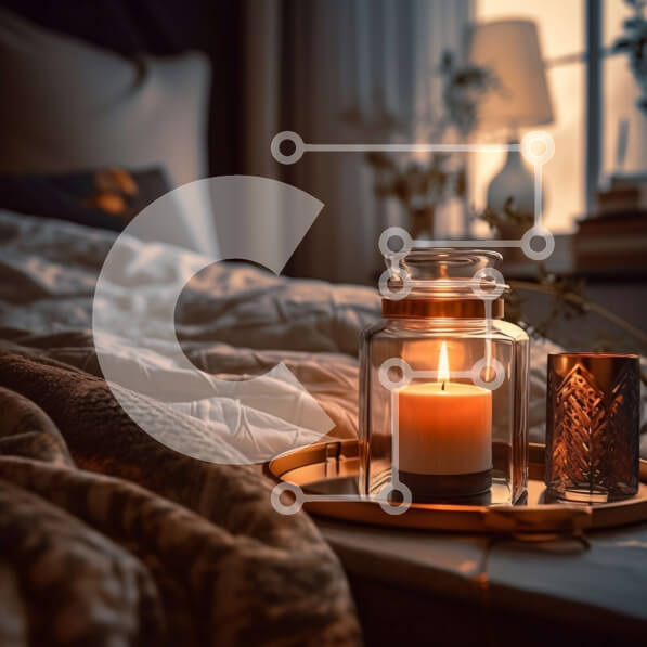 Intra Συλλεκτικό Ξύλινο Παζλ Plywood  4mm - Όμορφο υπνοδωμάτιο με εκπληκτική θέα στην πόλη Σε Ξύλινο Κουτί - Διαστάσεις Puzzle: 10x10 cm – 25 κομμάτια