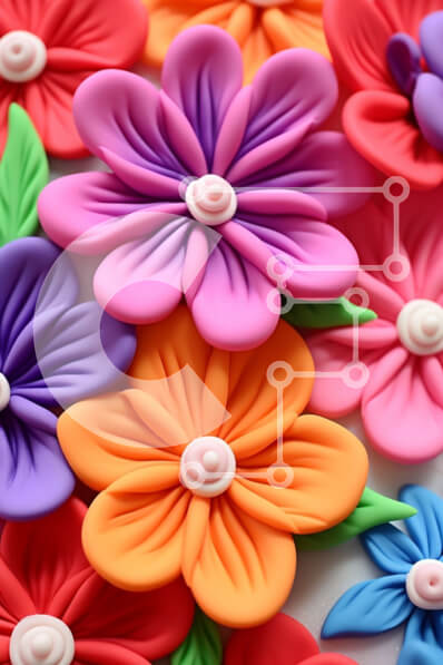 Σετ των 2 Intra Συλλεκτικό Ξύλινο Παζλ Plywood  4mm - Πολύχρωμη ανθοσυνθέσεις σε κύκλο Σε Ξύλινο Κουτί - Διαστάσεις: 10x10 cm – 25 κομμάτια