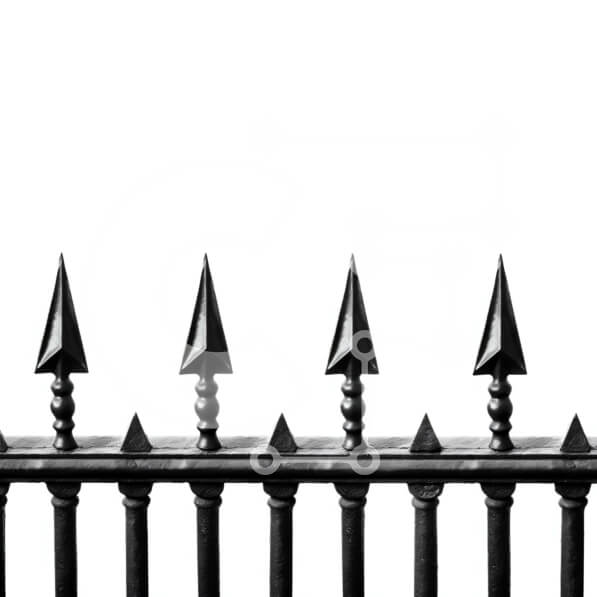 Intra Συλλεκτικό Ξύλινο Παζλ Plywood  4mm - Μαύρος σιδερένιος φράχτης με ακίδες | Φωτογραφία Αρχείου Σε Ξύλινο Κουτί - Διαστάσεις: 10x10 cm – 25 κομμάτια