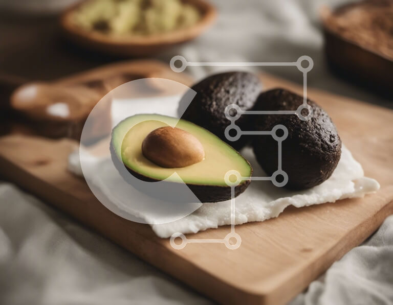 Σετ των 2 Intra Συλλεκτικό Ξύλινο Παζλ Plywood  4mm - Ώριμα αβοκάντο σε ξύλινη σανίδα κοπής Σε Ξύλινο Κουτί - Διαστάσεις: 10x10 cm – 25 κομμάτια