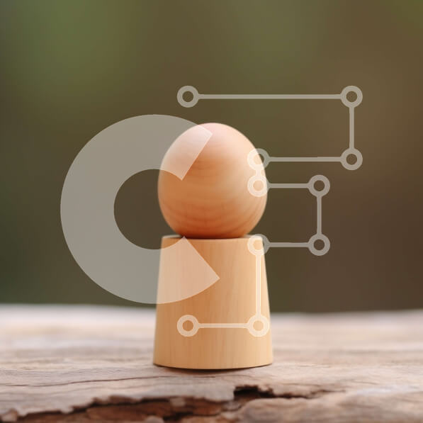 Intra Συλλεκτικό Ξύλινο Παζλ Plywood  4mm - Όμορφη εικόνα ενός ξύλινου μανταλιού σε μια φυσική ξύλινη επιφάνεια Σε Ξύλινο Κουτί - Διαστάσεις: 10x10 cm – 25 κομμάτια