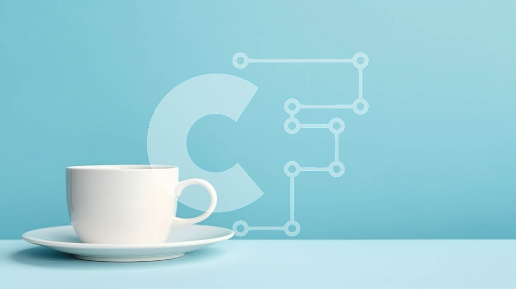 Σετ των 2 Intra Συλλεκτικό Ξύλινο Παζλ Plywood  4mm - Λευκό φλιτζάνι καφέ και πιατάκι σε μπλε επιφάνεια Σε Ξύλινο Κουτί - Διαστάσεις: 10x10 cm – 25 κομμάτια