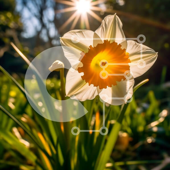 Intra Συλλεκτικό Ξύλινο Παζλ Plywood  4mm - Όμορφη κινηματογράφηση σε πρώτο πλάνο ενός λουλουδιού ασφόδελου με το φως του ήλιου μέσα από τα πέταλα Σε Ξύλινο Κουτί - Διαστάσεις: 10x10 cm – 25 κομμάτια