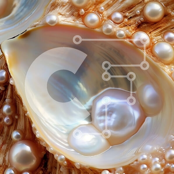 Intra Συλλεκτικό Ξύλινο Παζλ Plywood  4mm - Όμορφη εικόνα ενός μαργαριταριού στρειδιού με μαργαριτάρια μέσα Σε Ξύλινο Κουτί - Διαστάσεις: 10x10 cm – 25 κομμάτια