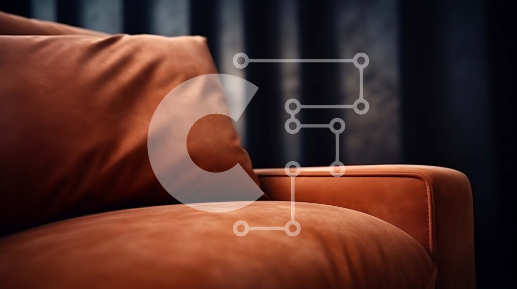 Intra Συλλεκτικό Ξύλινο Παζλ Plywood  4mm - Κοντινό πλάνο καφέ δερμάτινος καναπές με ξύλινο υποβραχιόνιο Σε Ξύλινο Κουτί - Διαστάσεις Puzzle: 10x10 cm – 25 κομμάτια