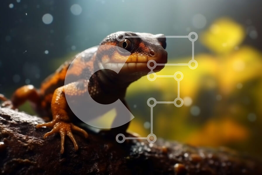 Σετ των 2 Intra Συλλεκτικό Ξύλινο Παζλ Plywood  4mm - Όμορφη κοντινή εικόνα μιας μικρής σαύρας στο δάσος Σε Ξύλινο Κουτί - Διαστάσεις: 10x10 cm – 25 κομμάτια