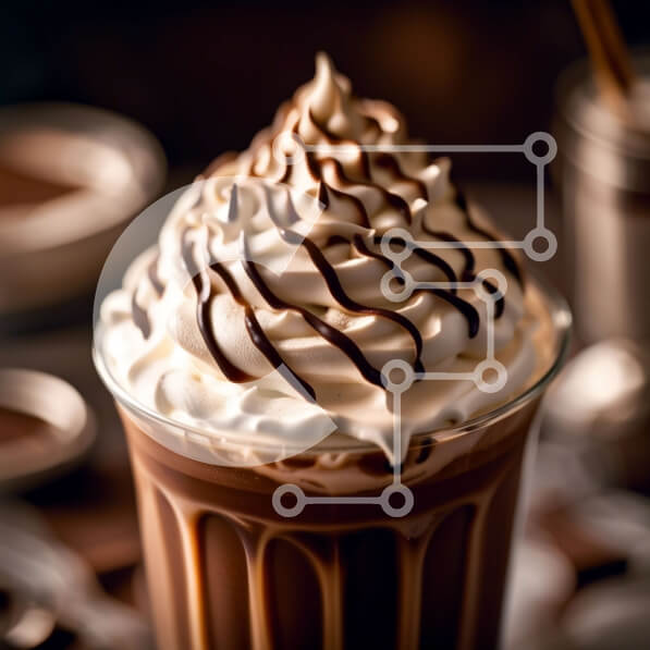 Σετ των 2 Intra Συλλεκτικό Ξύλινο Παζλ Plywood  4mm - Αφεθείτε στο τέλειο μιλκσέικ σοκολάτας με σαντιγί και σιρόπι σοκολάτας Σε Ξύλινο Κουτί - Διαστάσεις: 10x10 cm – 25 κομμάτια