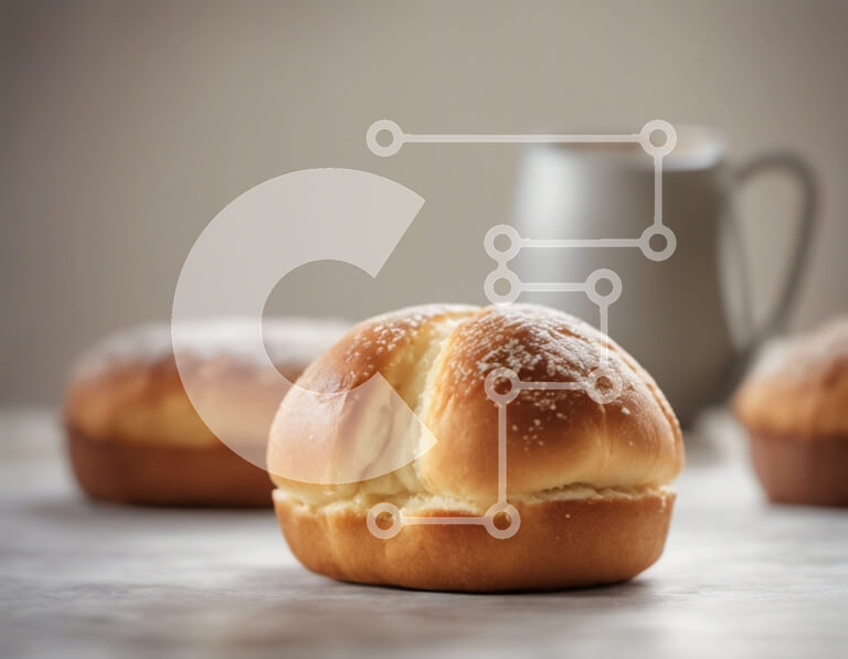 Σετ των 2 Intra Συλλεκτικό Ξύλινο Παζλ Plywood  4mm - Ομάδα κουλούρια με ζάχαρη άχνη και φλιτζάνι καφέ Σε Ξύλινο Κουτί - Διαστάσεις: 10x10 cm – 25 κομμάτια