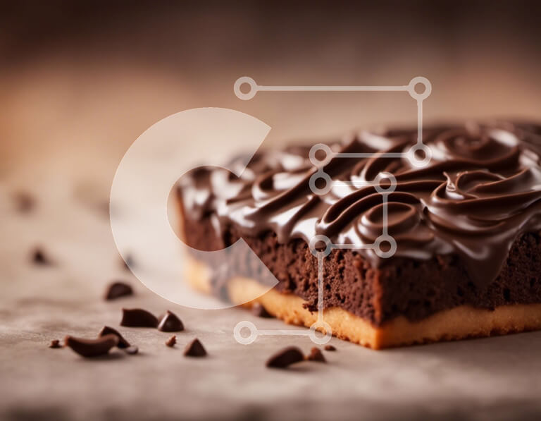 Σετ των 2 Intra Συλλεκτικό Ξύλινο Παζλ Plywood  4mm - Λαχταριστό κέικ σοκολάτας με παγωμένο σοκολάτα και πασπάλισμα Σε Ξύλινο Κουτί - Διαστάσεις: 10x10 cm – 25 κομμάτια