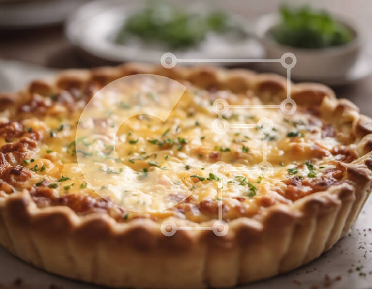 Σετ των 2 Intra Συλλεκτικό Ξύλινο Παζλ Plywood  4mm - Κις με τυρί με φρέσκο ​​μαϊντανό Σε Ξύλινο Κουτί - Διαστάσεις: 10x10 cm – 25 κομμάτια