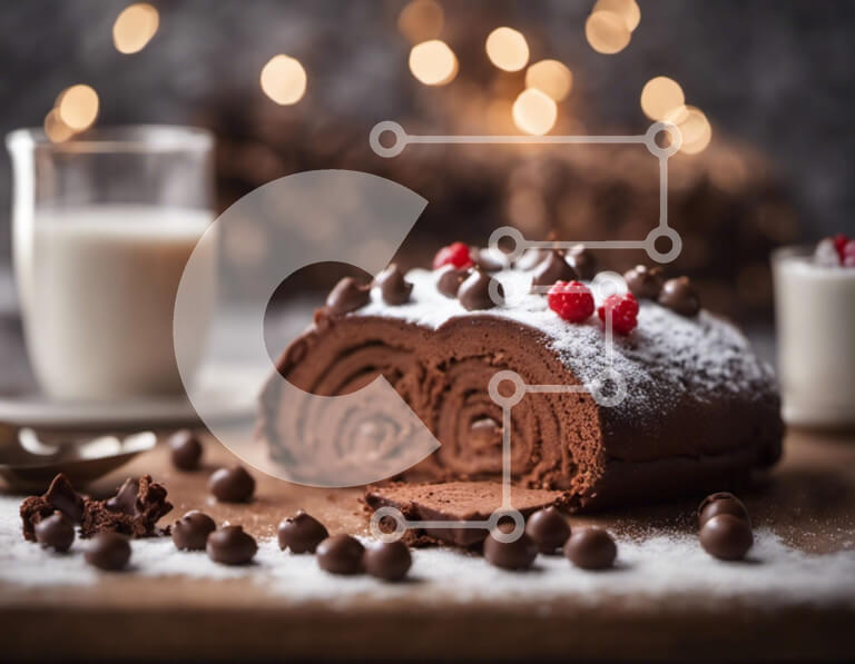 Σετ των 2 Intra Συλλεκτικό Ξύλινο Παζλ Plywood  4mm - Τούρτα Bundt σοκολάτας με κόκκινο και λευκό γλάσο Σε Ξύλινο Κουτί - Διαστάσεις: 10x10 cm – 25 κομμάτια