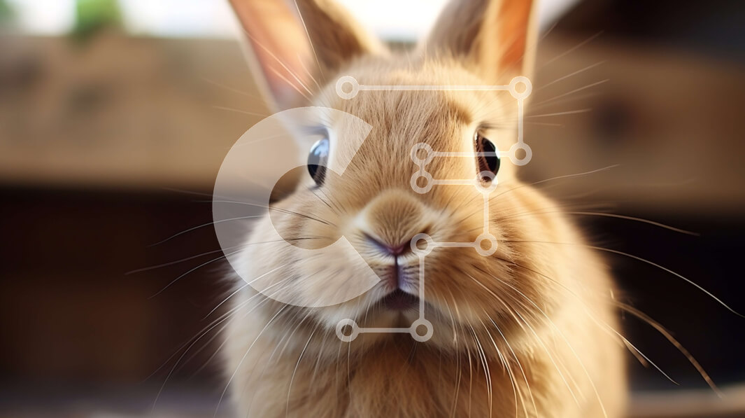 Σετ των 2 Intra Συλλεκτικό Ξύλινο Παζλ Plywood  4mm - Αξιολάτρευτη κοντινή εικόνα του προσώπου ενός καφέ κουνελιού Σε Ξύλινο Κουτί - Διαστάσεις: 10x10 cm – 25 κομμάτια