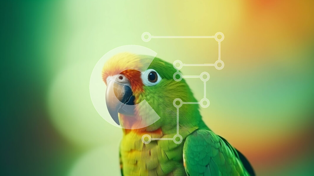 Σετ των 2 Intra Συλλεκτικό Ξύλινο Παζλ Plywood  4mm - Πράσινος και Κίτρινος Παπαγάλος Σε Ξύλινο Κουτί - Διαστάσεις: 10x10 cm – 25 κομμάτια