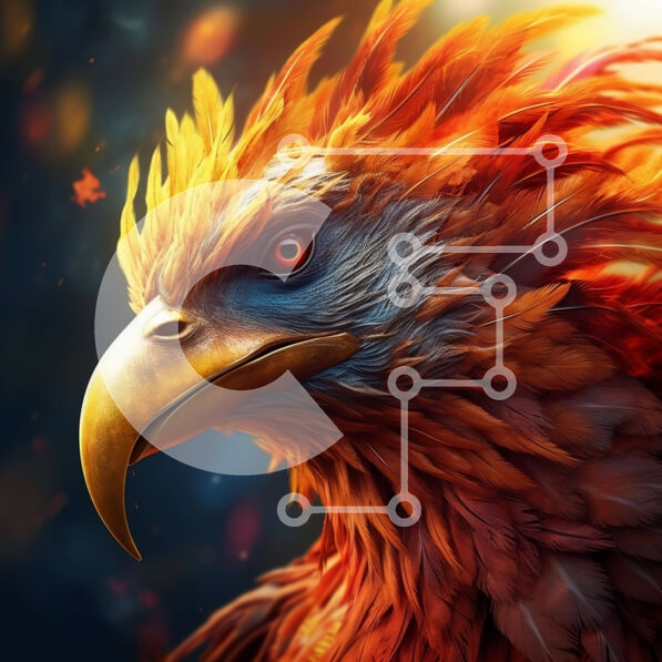 Intra Συλλεκτικό Ξύλινο Παζλ Plywood  4mm - Κοντινή εικόνα ενός αετού με άγρια ​​όψη με φωτεινά φτερά Σε Ξύλινο Κουτί - Διαστάσεις: 10x10 cm – 25 κομμάτια