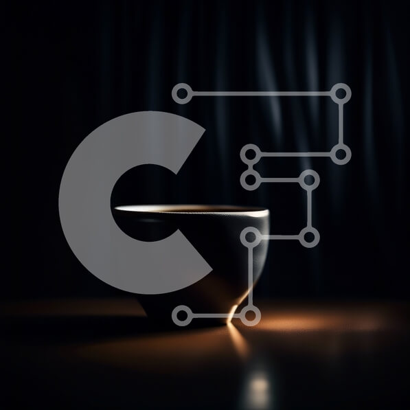 Σετ των 2 Intra Συλλεκτικό Ξύλινο Παζλ Plywood  4mm - Κομψή εικόνα του μαύρου φλιτζάνι καφέ σε ένα ξύλινο τραπέζι Σε Ξύλινο Κουτί - Διαστάσεις: 10x10 cm – 25 κομμάτια