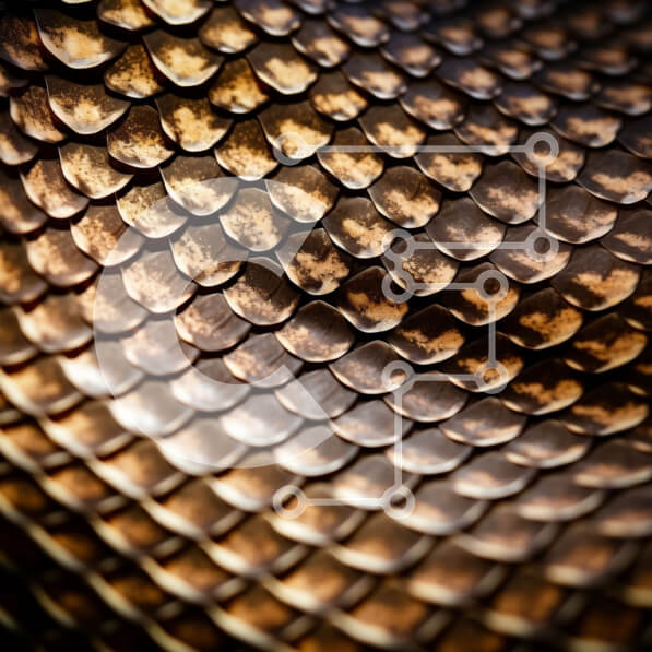 Intra Συλλεκτικό Ξύλινο Παζλ Plywood  4mm - Κοντινό πλάνο με ζυγαριά φιδιού - μεταλλικό και λαμπερό Σε Ξύλινο Κουτί - Διαστάσεις: 10x10 cm – 25 κομμάτια