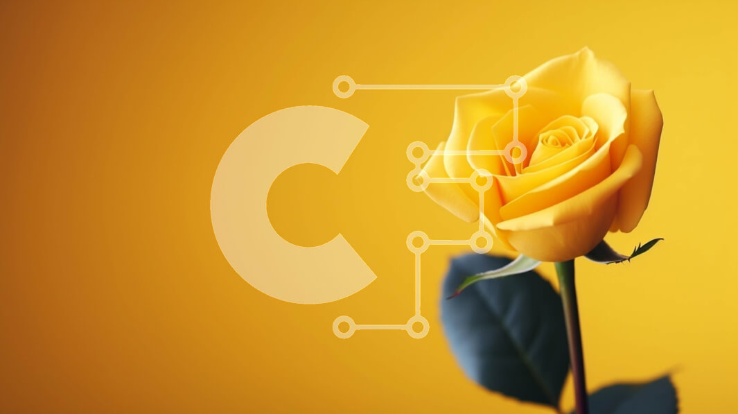 Intra Συλλεκτικό Ξύλινο Παζλ Plywood  4mm - Μονό κίτρινο τριαντάφυλλο με πορτοκαλί φόντο Σε Ξύλινο Κουτί - Διαστάσεις: 10x10 cm – 25 κομμάτια