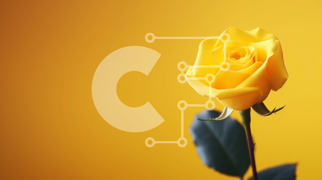 Intra Συλλεκτικό Ξύλινο Παζλ Plywood  4mm - Ενιαίο κίτρινο τριαντάφυλλο σε πορτοκαλί φόντο Σε Ξύλινο Κουτί - Διαστάσεις: 10x10 cm – 25 κομμάτια