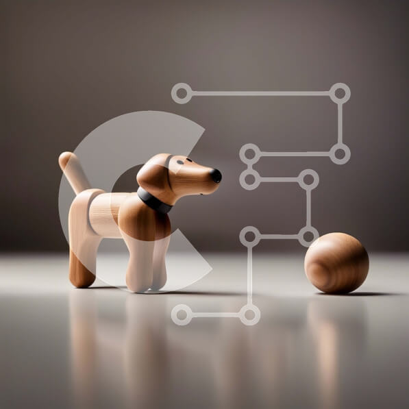 Intra Συλλεκτικό Ξύλινο Παζλ Plywood  4mm - Μυστηριώδες Ξύλινο Παιχνίδι Σκυλί με Μπάλα Σε Ξύλινο Κουτί - Διαστάσεις: 10x10 cm – 25 κομμάτια