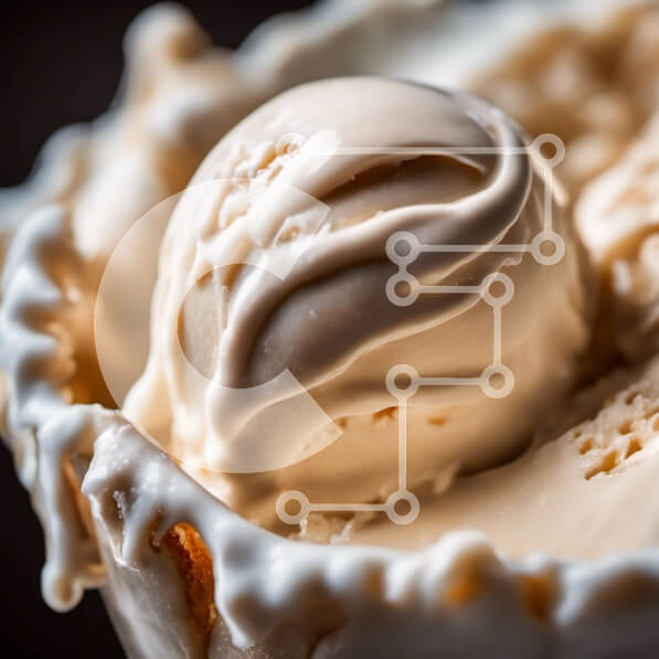 Σετ των 2 Intra Συλλεκτικό Ξύλινο Παζλ Plywood  4mm - Νόστιμο παγωτό βανίλια σε ένα μπολ Σε Ξύλινο Κουτί - Διαστάσεις: 10x10 cm – 25 κομμάτια