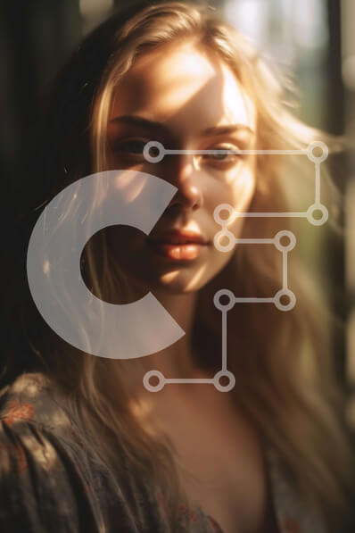 Intra Συλλεκτικό Ξύλινο Παζλ Plywood  4mm - Όμορφη ειλικρινής φωτογραφία γυναίκας με λουλουδάτο φόρεμα Σε Ξύλινο Κουτί - Διαστάσεις Puzzle: 10x10 cm – 25 κομμάτια