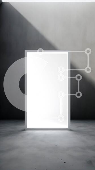 Intra Συλλεκτικό Ξύλινο Παζλ Plywood  4mm - Κενό λευκό τετράγωνο σε σκοτεινό δωμάτιο με τοίχους και δάπεδο από σκυρόδεμα Σε Ξύλινο Κουτί - Διαστάσεις Puzzle: 10x10 cm – 25 κομμάτια