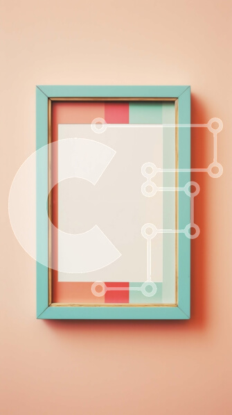 Intra Συλλεκτικό Ξύλινο Παζλ Plywood  4mm - Κενό λευκό πλαίσιο σε τοίχο σε χρώμα ροδακινί Σε Ξύλινο Κουτί - Διαστάσεις Puzzle: 10x10 cm – 25 κομμάτια