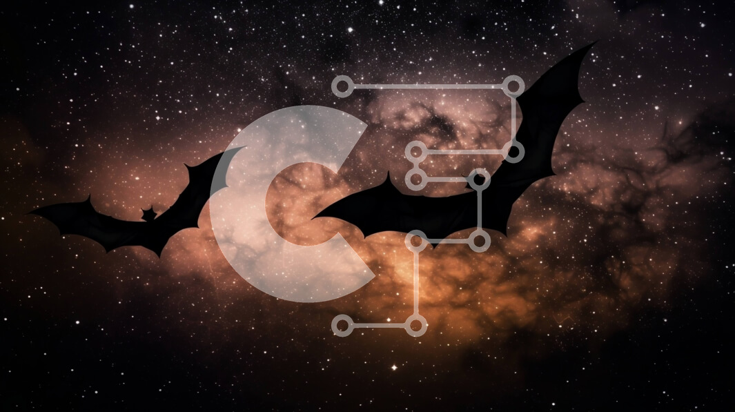 Σετ των 2 Intra Συλλεκτικό Ξύλινο Παζλ Plywood  4mm - Όμορφη εικόνα δύο νυχτερίδων που πετούν στον νυχτερινό ουρανό Σε Ξύλινο Κουτί - Διαστάσεις: 10x10 cm – 25 κομμάτια