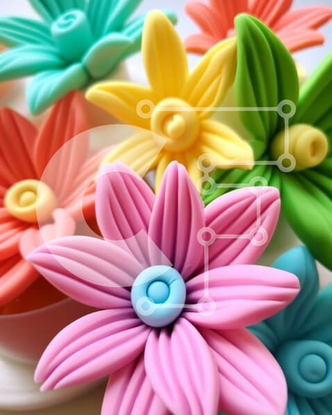 Intra Συλλεκτικό Ξύλινο Παζλ Plywood  4mm - Πολύχρωμη ανθοσύνθεση Σε Ξύλινο Κουτί - Διαστάσεις: 10x10 cm – 25 κομμάτια