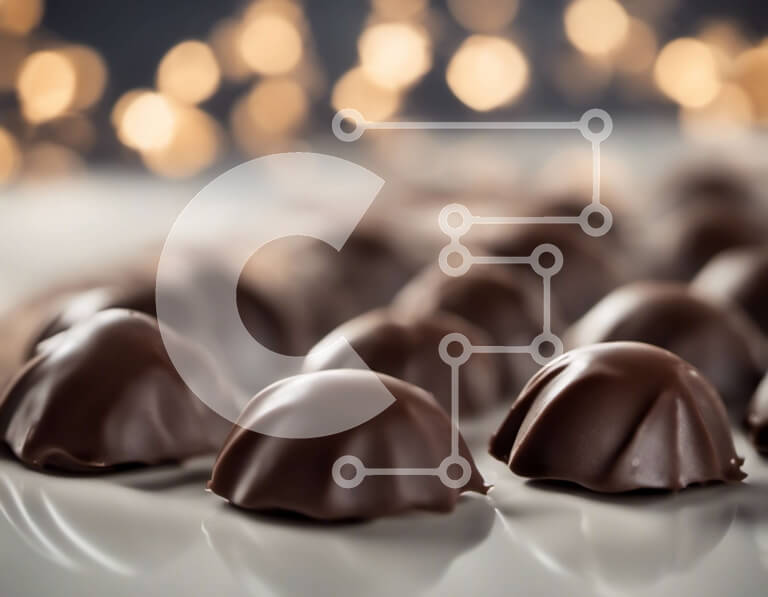 Σετ των 2 Intra Συλλεκτικό Ξύλινο Παζλ Plywood  4mm - Ανάμικτες καραμέλες σοκολάτας σε ένα πιάτο Σε Ξύλινο Κουτί - Διαστάσεις: 10x10 cm – 25 κομμάτια