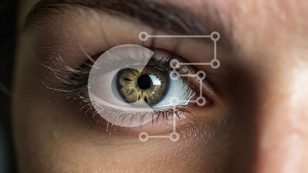 Intra Συλλεκτικό Ξύλινο Παζλ Plywood  4mm - Πράσινα μάτια ομορφιά: Μια κοντινή πλάνο του ματιού μιας γυναίκας Σε Ξύλινο Κουτί - Διαστάσεις Puzzle: 10x10 cm – 25 κομμάτια