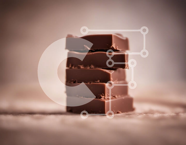 Σετ των 2 Intra Συλλεκτικό Ξύλινο Παζλ Plywood  4mm - Στοίβα από μπάρες μαύρης σοκολάτας Σε Ξύλινο Κουτί - Διαστάσεις: 10x10 cm – 25 κομμάτια