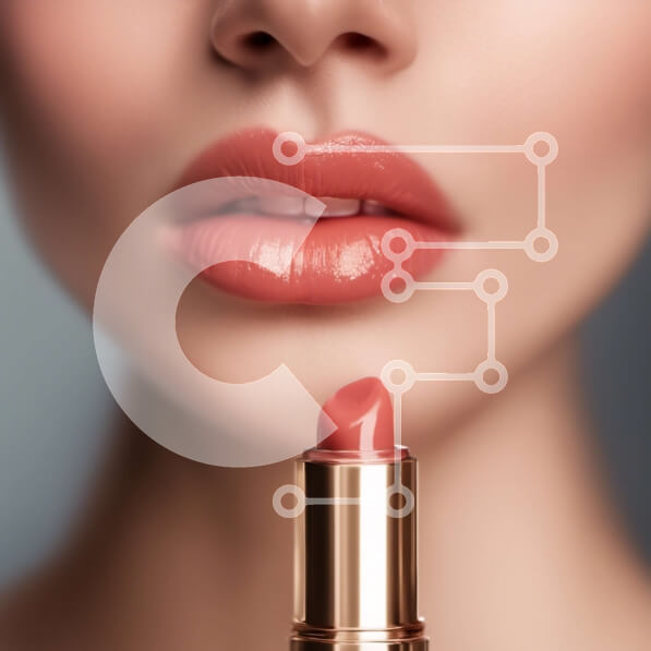 Σετ των 2 Intra Συλλεκτικό Ξύλινο Παζλ Plywood  4mm - Κοντινό πλάνο του γυναικείου προσώπου με ροζ κραγιόν Σε Ξύλινο Κουτί - Διαστάσεις: 10x10 cm – 25 κομμάτια