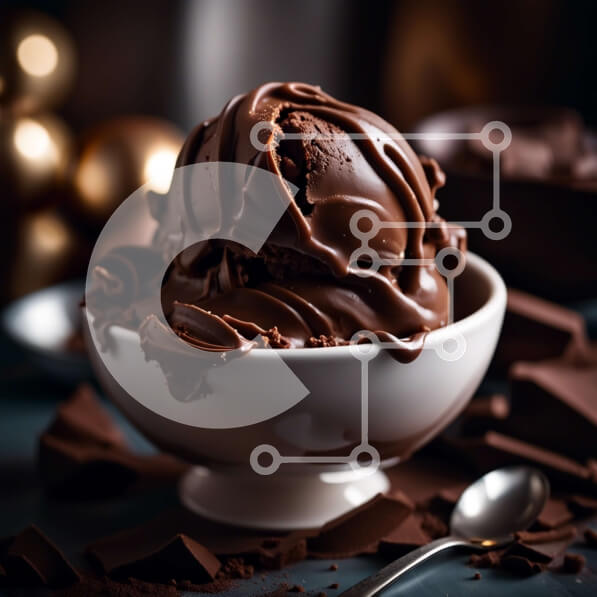 Σετ των 2 Intra Συλλεκτικό Ξύλινο Παζλ Plywood  4mm - Αφεθείτε στον πλούτο της σοκολάτας με αυτό το λαχταριστό μπολ παγωτού Σε Ξύλινο Κουτί - Διαστάσεις: 10x10 cm – 25 κομμάτια