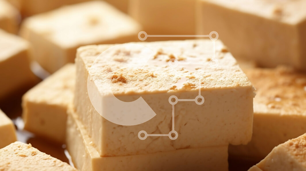 Σετ των 2 Intra Συλλεκτικό Ξύλινο Παζλ Plywood  4mm - Νόστιμο πιάτο τόφου με σουσάμι Σε Ξύλινο Κουτί - Διαστάσεις: 10x10 cm – 25 κομμάτια