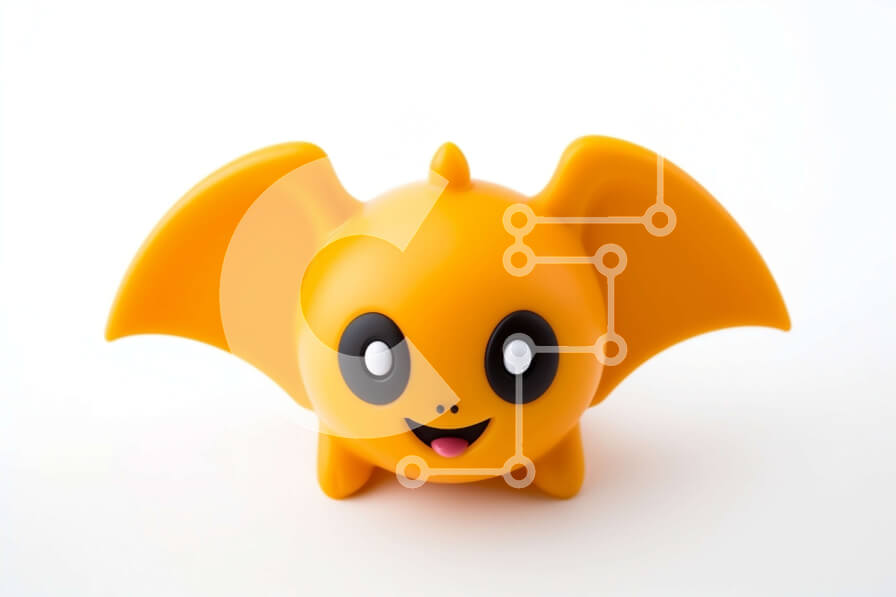 Intra Συλλεκτικό Ξύλινο Παζλ Plywood  4mm - Κίτρινο παιχνίδι νυχτερίδας κινουμένων σχεδίων Σε Ξύλινο Κουτί - Διαστάσεις: 10x10 cm – 25 κομμάτια