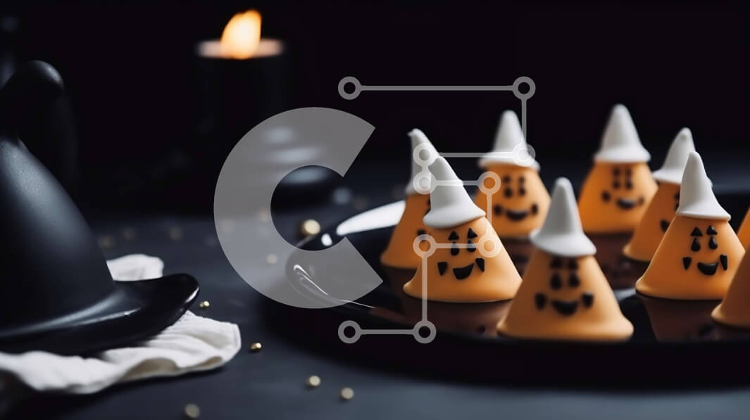 Intra Συλλεκτικό Ξύλινο Παζλ Plywood  4mm - Πιάτο καλαμποκιού με θέμα το Halloween Σε Ξύλινο Κουτί - Διαστάσεις: 10x10 cm – 25 κομμάτια