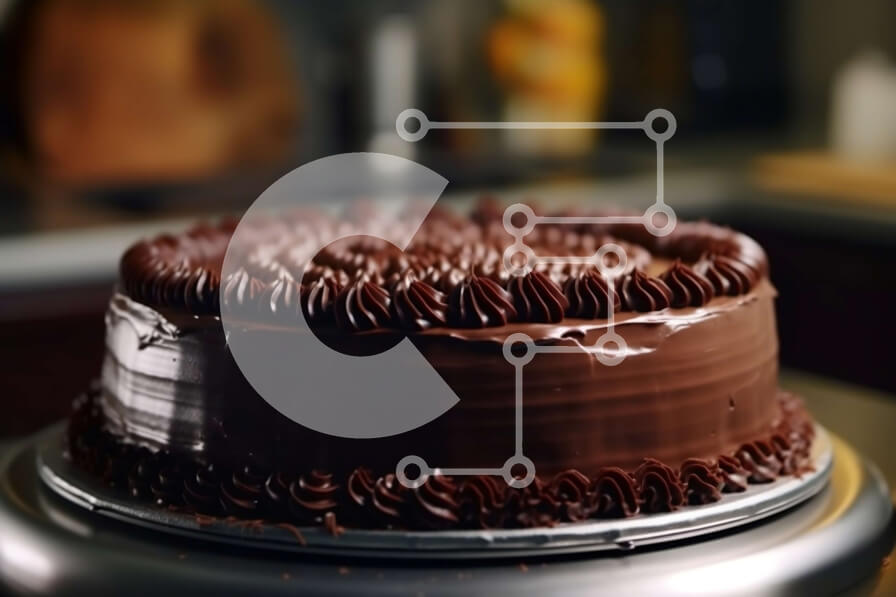 Σετ των 2 Intra Συλλεκτικό Ξύλινο Παζλ Plywood  4mm - Παρακμιακό κέικ σοκολάτας με απαλό γυαλιστερό πάγωμα σε ασημένια πιατέλα Σε Ξύλινο Κουτί - Διαστάσεις: 10x10 cm – 25 κομμάτια