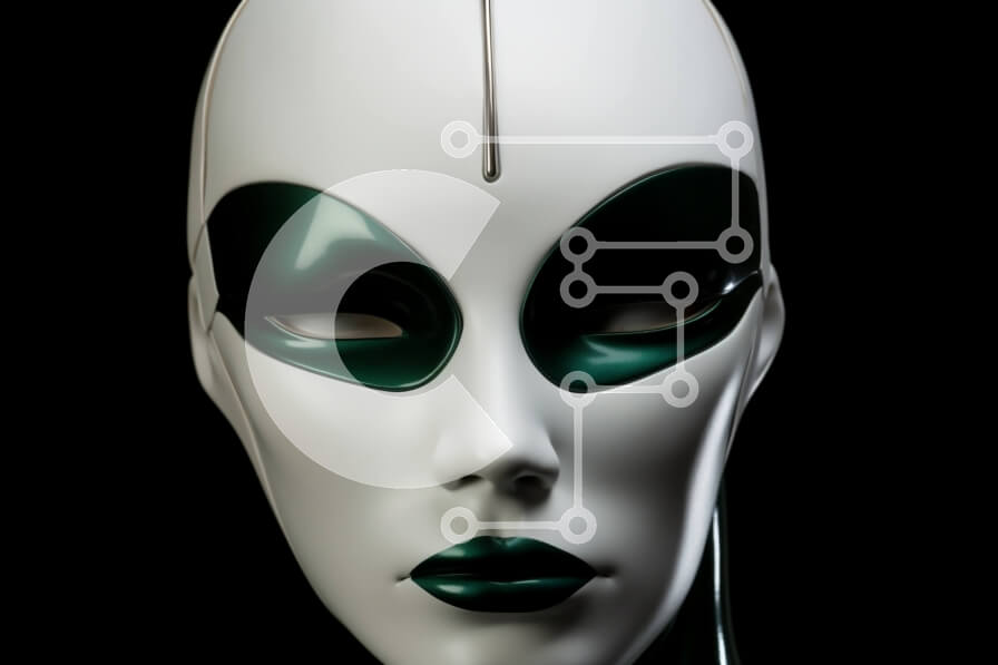 Intra Συλλεκτικό Ξύλινο Παζλ Plywood  4mm - Λευκό γυναικείο πρόσωπο με πράσινα μάτια και φρύδια Σε Ξύλινο Κουτί - Διαστάσεις Puzzle: 10x10 cm – 25 κομμάτια