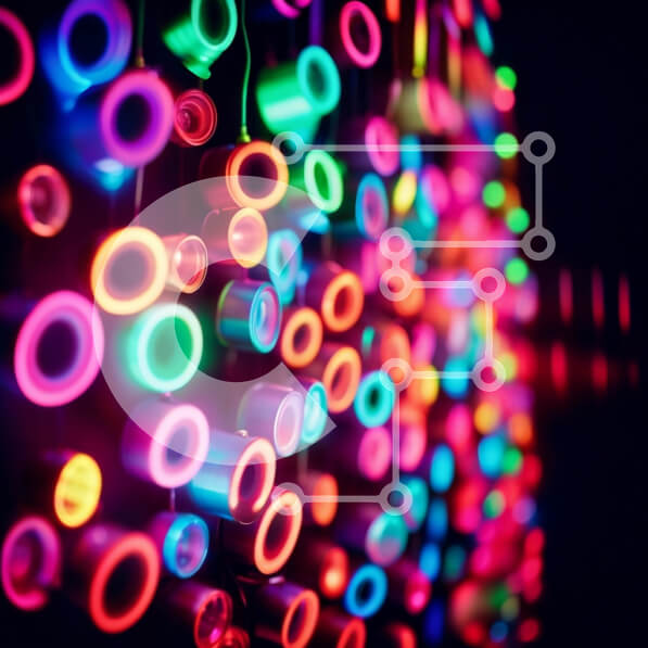 Intra Συλλεκτικό Ξύλινο Παζλ Plywood  4mm - Άνετο και εορταστικό φόντο με πολύχρωμα κρεμαστά φώτα Σε Ξύλινο Κουτί - Διαστάσεις Puzzle: 10x10 cm – 25 κομμάτια