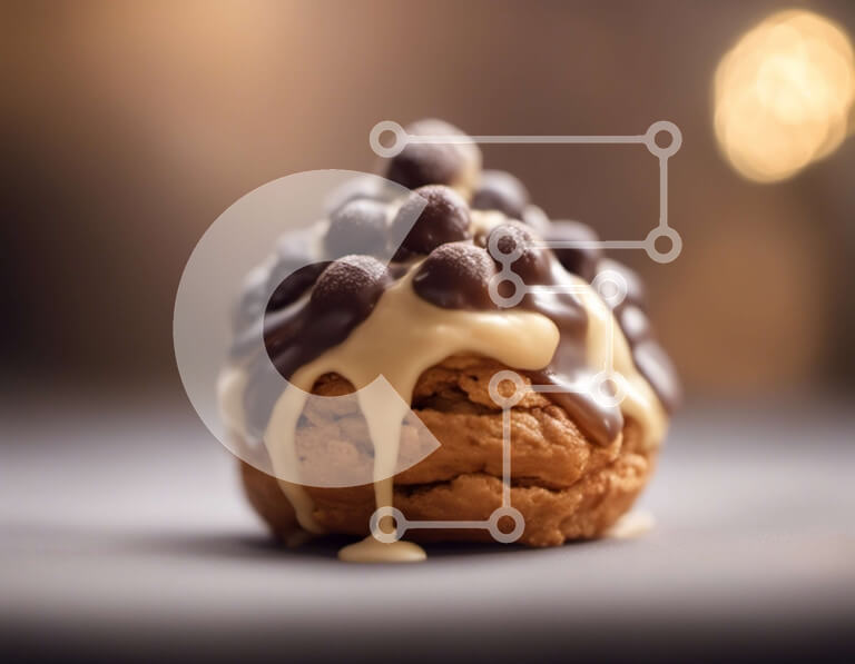 Σετ των 2 Intra Συλλεκτικό Ξύλινο Παζλ Plywood  4mm - Ζύμη με σοκολάτα σε ένα κομψά διακοσμημένο τραπέζι Σε Ξύλινο Κουτί - Διαστάσεις: 10x10 cm – 25 κομμάτια